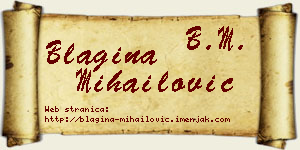Blagina Mihailović vizit kartica
